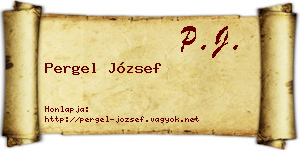 Pergel József névjegykártya