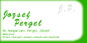 jozsef pergel business card